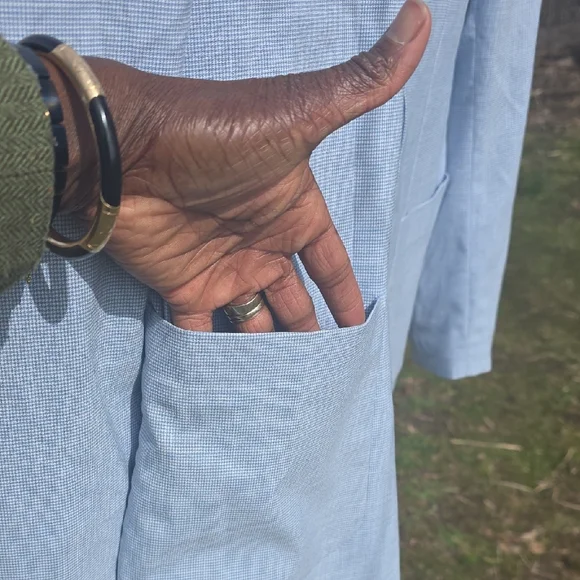 H&M Light Blue Men’s Sport Coat - Two-Button Blazer - Picture 6 of 9